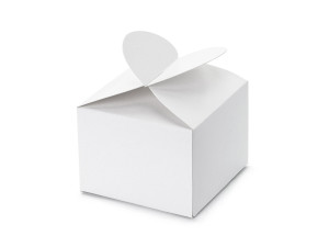 Pudełeczka Serce, białe 6 x 5 x 6 cm 10szt.