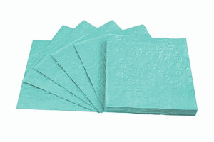 Błękitne serwetki z wytłoczeniem/15szt.