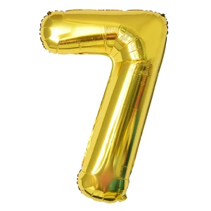Balon Foliowy Złoty "7" 1m
