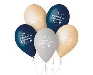 Balony Premium Hel Kochanemu Dziadkowi, 13 cali 5 szt.