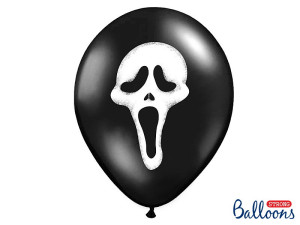 Balony 30cm, Krzyk, Pastel Black 1 op/6 szt