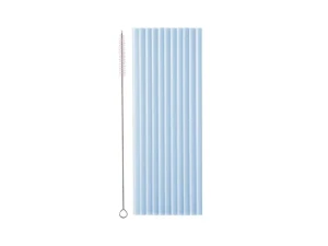 Słomki plastikowe 23 cm błękitne 12szt.