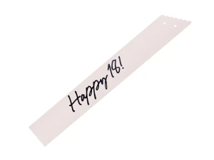 Szarfa Happy na osiemnastkę 18, kremowa, 76 cm