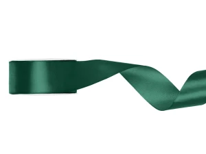 Tasiemka satynowa, butelkowa zieleń 25mm/25m