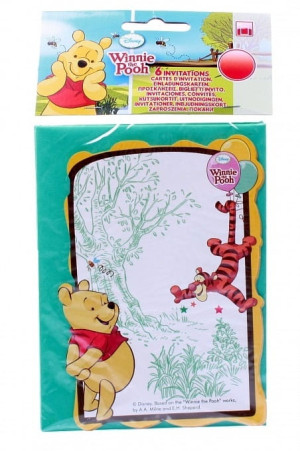 Zaproszenia "Winnie" Kubuś Puchatek 6szt.