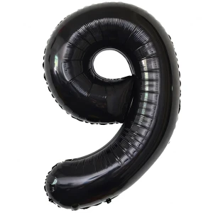 Balon Foliowy Czarny "9" 1m