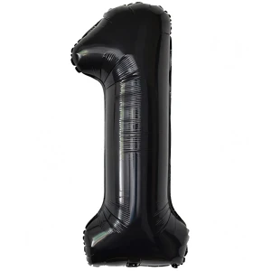Balon Foliowy Czarny "1" 1m