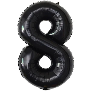 Balon Foliowy Czarny "8" 1m