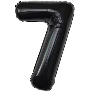 Balon Foliowy Czarny "7" 1m