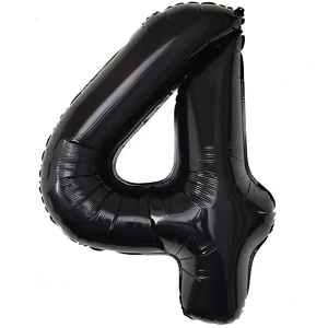 Balon Foliowy Czarny "4" 1m