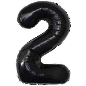 Balon Foliowy Czarny "2" 1m