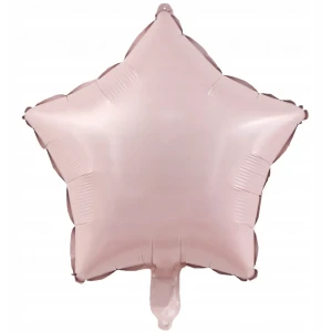 Balon foliowy BABY PINK różowy matowy GWIAZDA 45 cm