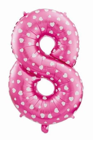 Balon różowy ,,8" 32"