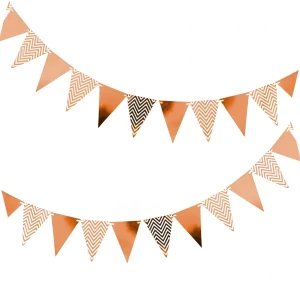 Girlanda dekoracja baner flagietki Rose Gold
