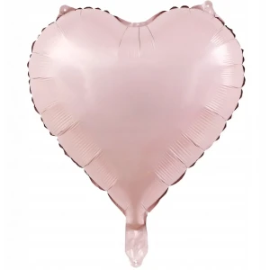 Balon foliowy BABY PINK różowy matowe SERCE 45 cm