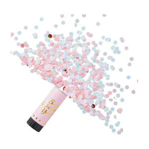 Tuba strzelająca konfetti różowo-złota rose gold 11 cm