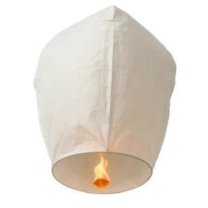 Lampion szczęścia latający chiński BIAŁY 82 cm
