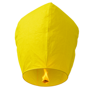 Lampion szczęścia latający chiński ŻÓŁTY 82 cm