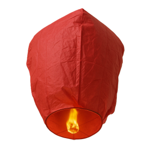 Lampion szczęścia latający chiński CZERWONY 82 cm
