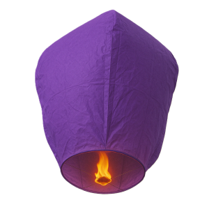 Lampion szczęścia latający chiński FIOLETOWY 82 cm