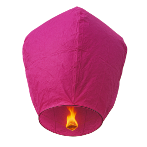 Lampion szczęścia latający chiński CIEMNY RÓŻOWY 82 cm