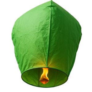 Lampion szczęścia latający chiński ZIELONY 82 cm