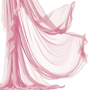 Zasłona DRAPERIA dekoracyjna szyfonowa JASNORÓŻOWA 75 x 600 cm