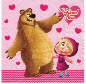 Serwetki Masza i Niedźwiedź