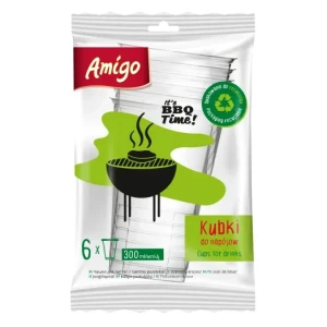 Kubki wielokrotnego użytku 6szt 300ml AMIGO