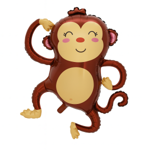 Balon foliowy Małpka – Zwierzęta Safari – 85 x 89 cm