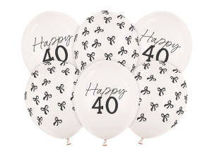 Balony 30 cm, 40, Pastel Off-white 6 szt