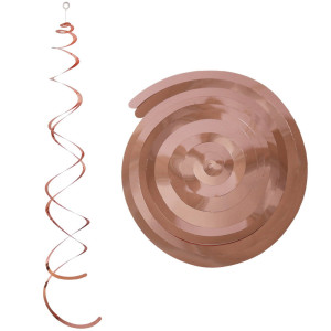 Spirala dekoracyjna na sufit METALICZNE rose gold 6 szt