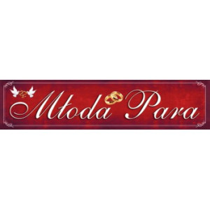 Tablica ,,Młoda Para" bordowa