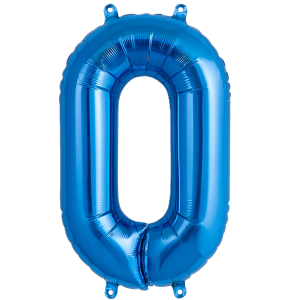 Balon foliowy CYFRA 0 Niebieska 100cm