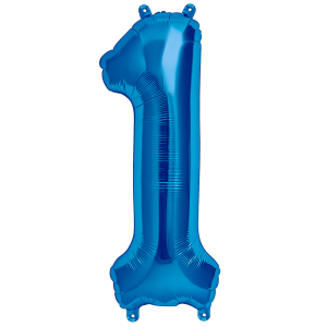 Balon foliowy CYFRA 1 Niebieska 100cm