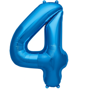 Balon foliowy CYFRA 4 Niebieska 100cm