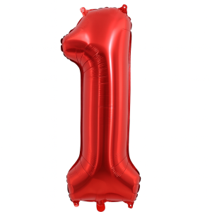 Balon foliowy CYFRA 1 Czerwona 100cm