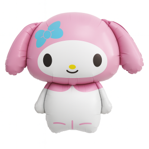 Balon foliowy My Melody z niebieską kokardką – 65 x 72 cm