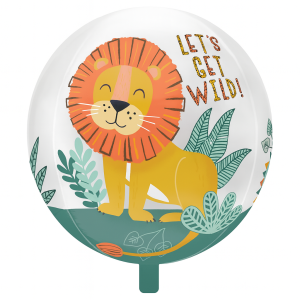 Balon foliowy 3D Zwierzęta Safari „Happy Birthday” 55 cm