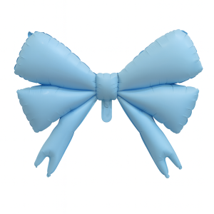 Balon foliowy Błękitna Kokarda matowa – 79 x 65 cm