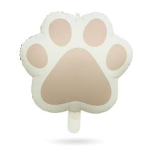 Balon foliowy Łapka Biało-Brązowa 45 x 52 cm