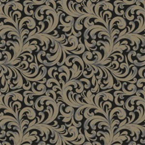 Serwetki 33x33 cm Wallpaper ornament czarno złote 20 szt.