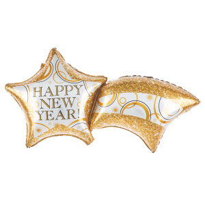 Balon foliowy Gwiazda Noworoczna 106x55cm