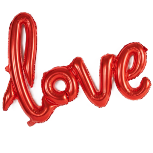 Balon foliowy LOVE czerwony napis 100cm