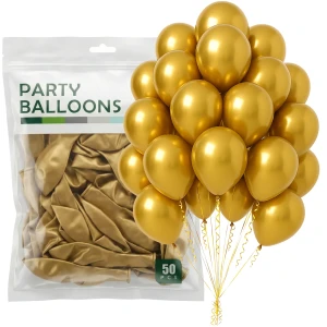 Balony METALICZNE professional ZŁOTE 30cm 50szt.