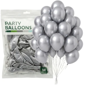 Balony METALICZNE professional SREBRNE 30cm 50szt.