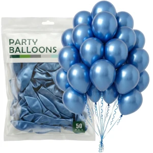 Balony METALICZNE professional NIEBIESKIE 30cm 50szt.