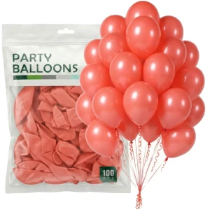 Balony PASTELOWE czerwone KORAL 12"/30cm 100 sztuk