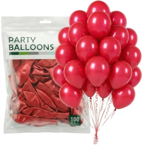 Balony PASTELOWE czerwone RED 12"/30cm 100 sztuk