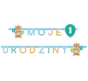 Girlanda "Moje 1 Urodziny" 1.9 m